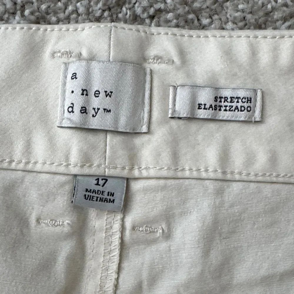 A New Day WOMENs Cream Straight pants size 17R - Picture 3 of 7